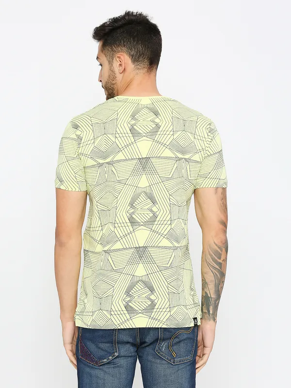 Being Human Men Regular T-Shirts-Wax Yellow